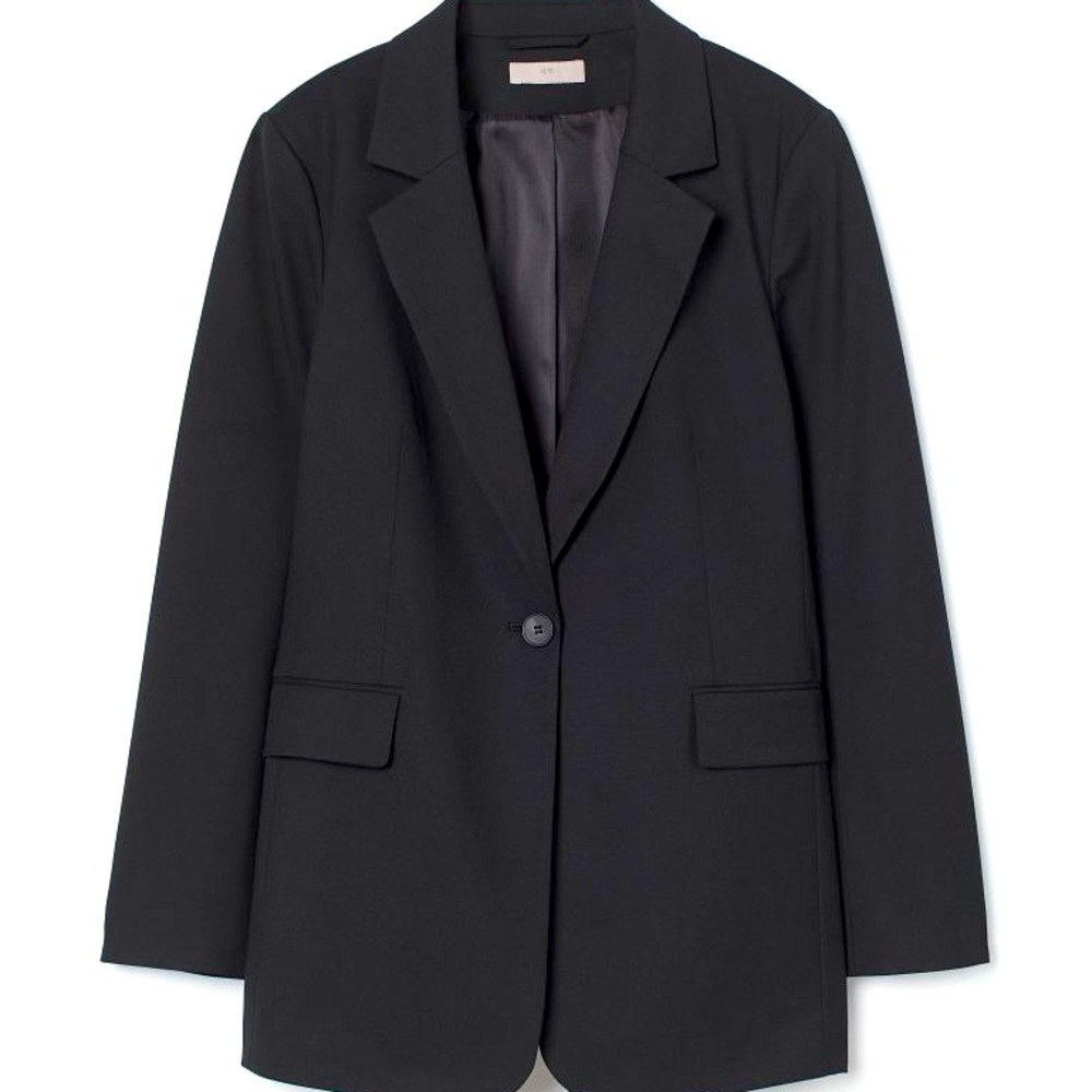 H&M Black Single Breasted Blazer Jacket